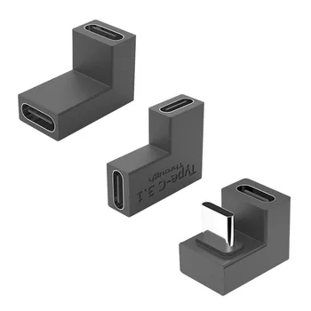 1-10BUC Mini Portabil de 90 de Grade USB 3.1 Tip C de sex Masculin la Feminin Convertor USB-C Adaptor Telefon Inteligent Conector de Alimentare Încărcare Rapidă