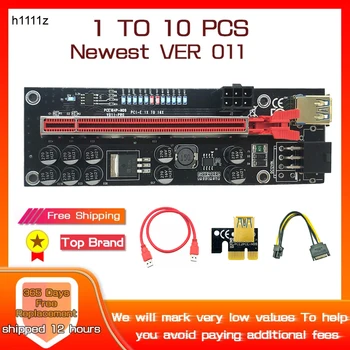 1-10BUC VER011 PCIE Riser Card 011 Riser PCI Express X16 Extender 0,6 M USB3.0 Cablu SATA la 6P Putere Coloană Pentru placa Video Miniere
