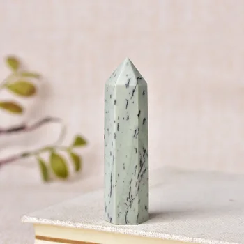 1 BUC Cristal Natural de plante Acvatice de jad Piatră de Vindecare Reiki Obelisc Cuarț Turn Bagheta Ornament pentru Decoratiuni DIY Cadou