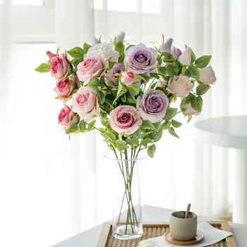 1 buc de Simulare a Crescut Buchet diy Nunta Petrecere Acasă Aranjament Floral Material Decor Cadou de Ziua Îndrăgostiților