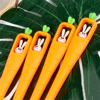 1 Buc Drăguț animale de legume Kawaii Realiste Silicon Morcov Gel Stilou Scris Stiloul Școală de Aprovizionare de Birou Student Papetărie