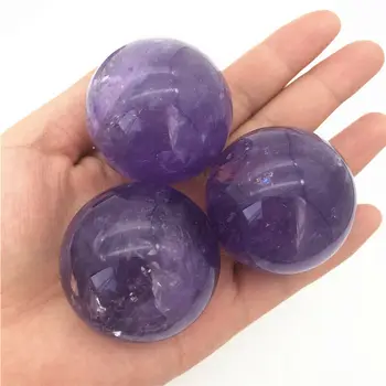 1 buc Naturale Ametist Mingea Violet Cristal de Cuarț Sfera Specimen de Vindecare Bile Decor Naturale, Cristale de Cuarț