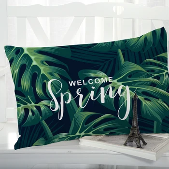 1 buc Pernă față de Pernă lenjerie de Pat de Lux față de Pernă Pillowcovers decorativ Personalizabil dimensiunea de Imprimare 3D Nordic frunze de primăvară