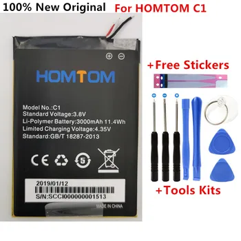 100% Nou, Original, baterie HOMTOM C1 3000mAh Pentru Homtom C1 Bateria Baterii Baterii de Telefon Mobil +Instrumente Gratuite