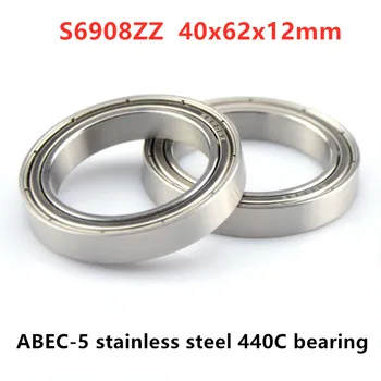 10buc ABEC-5 S6908ZZ S6908-2Z 40*62*12 mm din oțel inoxidabil 440C rulment profunde groove 6908 40x62x12 mm