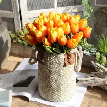 10buc/pack Simulare Tulip Real Touch PU Latex Flori Artificiale Decor Acasă Masa de Nunta Flori de Gradina Decor Tulip