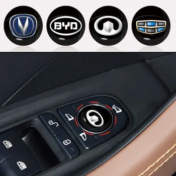 10buc Rotund 3D Auto Interior Mic Autocolant cu Logo-ul Detalii pentru Chery Tiggo 2 3 8 Qq Iq A13 Fulwin Arrizo 4 7 Pro 5x Accesorii