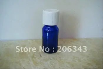 10ml albastru ulei esential de sticla cu capac alb din plastic, pentru ambalaje cosmetice