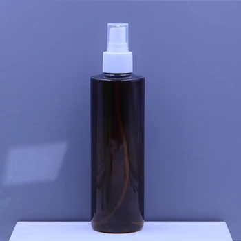 10ps/lot 250ml de Înaltă Calitate rundă de chihlimbar albastru clar PET verde de sticlă de plastic cu tratament pompa pulverizator pentru ulei de păr reîncărcabile
