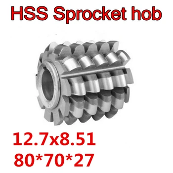 12.7x8.51 de Înaltă calitate HSS-M2 Sprocket hob Gear hob 80x70x27mm gaura Interioara 1buc transport Gratuit
