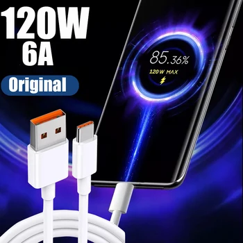120W Original C USB Cablu de Încărcare Rapidă de Tip C pentru Xiaomi Redmi Nota 12 12T Pro KM 11 Ultra 10 Poco F4 GT X4 Telefon Mobil Cabluri