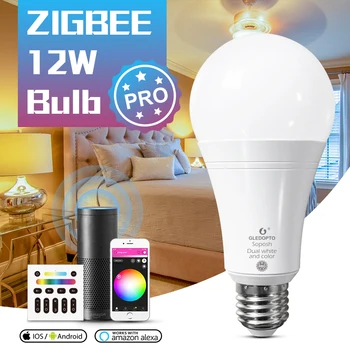 12W ZigBee 3.0 LED Bec Inteligent Pro RGBCCT Lumina de Lucru cu Echo Plus Alexa SmartThings APP/Voce/RF Control de la Distanță