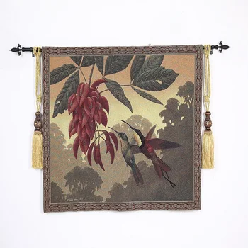 130*91cm pasăre sărut de flori de înaltă calitate, textile acasă decorare aubusson jacquard produse de artă tapiserie ST-38