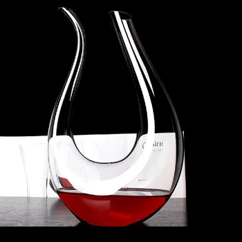 1500ml manual de cristal fără plumb de cristal în formă de U decantor sticla de vin pahar de vin roșu coniac pahar de șampanie