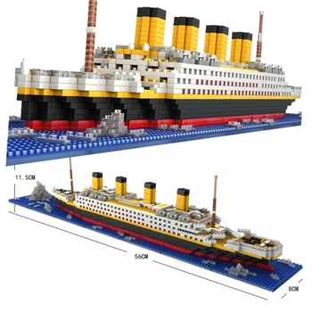 1860 sztuk Mini cegły Model de Croazieră Titanic Model statku łodzi DIY diament klocki zestaw dzieci zabawki cena sprzedaży