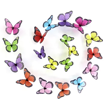 18pcs Fluture Colorat Perete Autocolant Pentru Decorarea Acasă Textura de Metal Detasabil Fluture Arta de Perete Autocolante DIY Meșteșug Consumabile