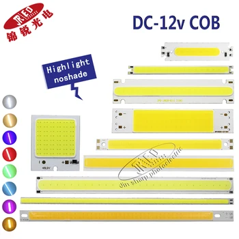 1buc 12v COB evidenția chip de led-uri matrice de lumină luzes bar de lumină Uniformă de culoare pentru DIY lumina alb cald alb DC 12-14v 2w-10 led-uri