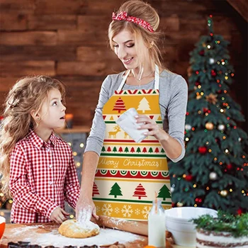 1buc Lenjerie Crăciun Fericit Șorț Decoratiuni de Craciun pentru Casa Accesorii de Bucătărie Natale, Navidad 2020 Anul Nou Cadouri de Craciun