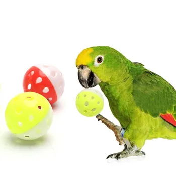1buc Papagal de Companie Jucărie Colorat Gol de Rulare Bell Minge de Guma de Pasăre Jucarie Papagal Papagalul Papagal Mesteca Pasăre de Colivie Jucarii