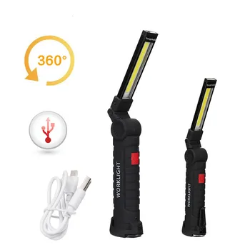 2 buc 10W COB LED-uri de lumină de Inundații Pliabil cu Lanterna LED-uri Lanterna USB de Încărcare a bateriei LED Lampă Portabilă 360 rotativ cu Cârlig Magnetic