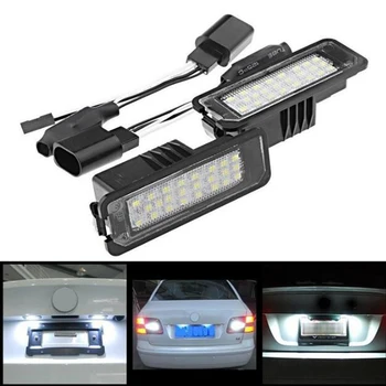 2 buc 24SMD LED-uri de Lumină de inmatriculare Pentru VW Golf 6 VI 5 V GTI MK4 MK5 MK6 Eos Lupo Scirocco Seat Leon Altea OEM Înlocuire Bec