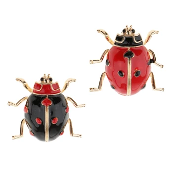 2 buc Email Ladybird Bug Insecte Brosa Femei Barbati Bijuterii Accesorii Minunate