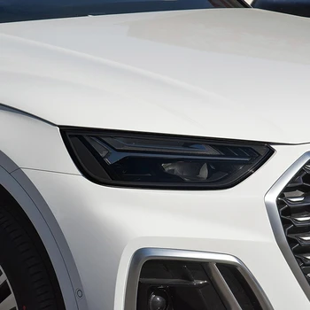 2 Buc Far Auto cu Folie de Protectie Fata de Lumina Transparent Negru Afumat TPU Autocolant Pentru Audi SQ5 Q5 Facelift 2021 Accesorii