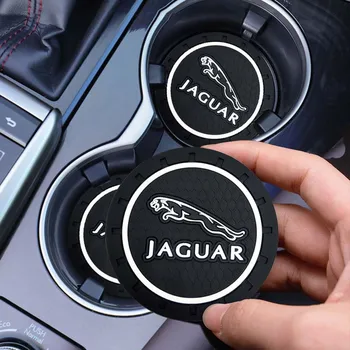 2 buc Logo-ul Auto Coaster Cesti de Apa Mat Decor Pad Accesorii Auto pentru Jaguar X-TYPE F-TYPE S-TYPE XE XF XJ XK XJR XFR XJS XJL