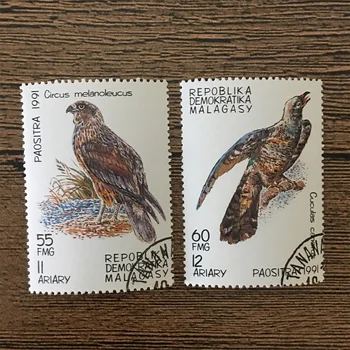 2 buc/Set Madagascar Timbre Poștale 1991 Pasăre Vultur Folosit Post Marcate cu Timbre Poștale pentru Colectarea