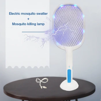 2-in-1 USB Reîncărcabilă de Țânțari Vara Capcana Racheta Anti-Insect Killer electric țânțar swatter