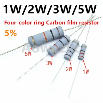 200pcs 2W film de Carbon rezistențe de 5% （1K-9.1 K）Inel de Putere Rezistor De 4,7 K 5.1 KJ 5.6 6.2 K K 6.8 7.5 K KJ 8.2 K 9.1 KJ Ohm