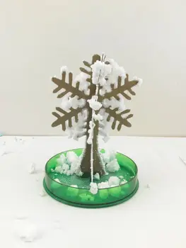 2019 12x8cm Magie Albă în Creștere Fulg de zăpadă de Hârtie Copac Magic Crească Fulgi de zăpadă Flutter Pomi de Crăciun Cristale Fulgi de Jucării pentru Copii
