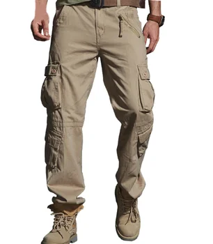 2019 Primăvară Fierbinte Tactice Mens Cargo Pantaloni De Bumbac Casual Multi-Buzunar De Militari Pantaloni Pantalon Homme