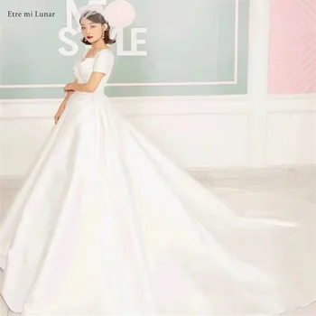 2021 Lux Satin rochie de mireasa de Epocă Dragă maneca Scurta Printesa Puffy Elegante, Rochii de Nunta WD30667