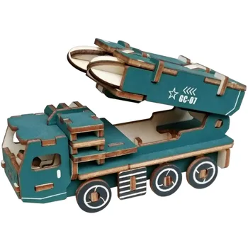 2021 Nou 3D din Lemn Tank Car/leisure House Puzzle tridimensional Manual DIY jucarii Educative