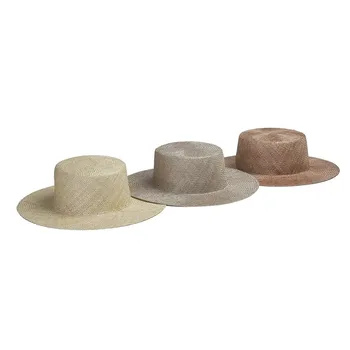 202107-hh5153 noi multe culori de vara Handmade sisal iarba solid fedoras capac bărbați femei panama pălărie jazz