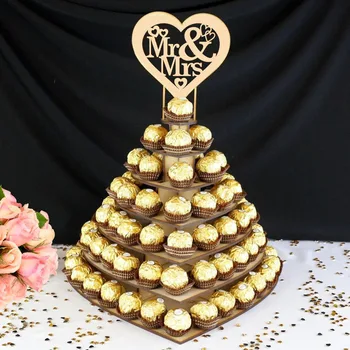 20211 Lemn Iubesc Ciocolata Rack Creative Acasă Artizanat din Lemn Petrecere de Nunta, Ziua Îndrăgostiților Decor pentru en-Gros