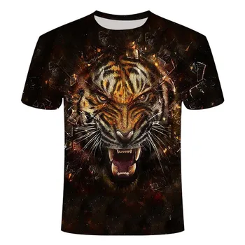 2022 Moda 3D Imprimate Animal Leu Model T-shirt Strada Îmbrăcăminte Bărbați și Femei de Moda T-shirt Harajuku sus