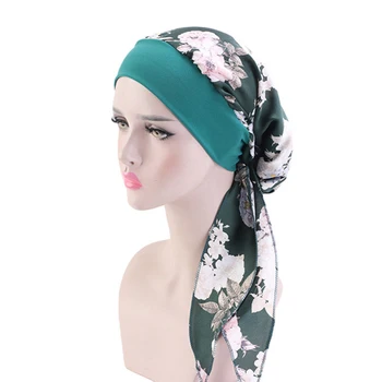 2022 moda flori imprimate femei interioară hijabs capac musulman eșarfă cap turban capota gata să poarte doamnelor folie sub hijab capace