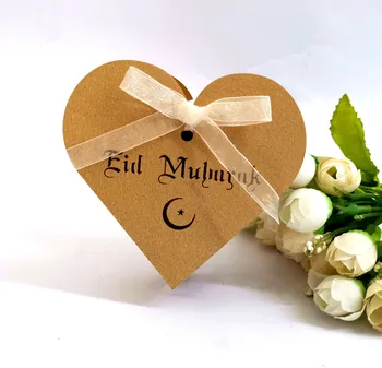 2022 Noi din orientul Mijlociu nunta Hollow Inima în formă de Cutie de Bomboane de Ciocolată Cutie EID Nunta Valentine Cadou Cutie de 50pcs/lot Ridicata