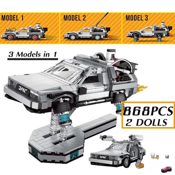 2022 NOI mai Mici 10300 Înapoi În Viitor Mașină a Timpului Supercar Model Tehnice Kit de Construcție Bloc Caramida Copii Jucarii Copilul Cadou
