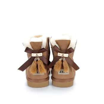 2022 nou real lână femei glezna cizme clasice de pantofi pentru femei de moda cizme de zăpadă reale piele de oaie piele naturala cald cizme de blana