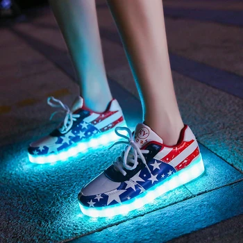 2022 Nou Usb Reîncărcabilă Luminos Adidasi cu Lumini pentru Femei Barbati CONDUS Pantofi cu Luminat unic Adulți doamna