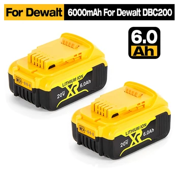 2022 Upgrade DCB200 20V Max XR 6.0 Ah Baterie pentru DeWalt 18V DCB184 DCB200 DCB182 DCB180 DCB181 DCB182 DCB201 DCB206 L50