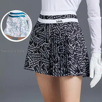 2022 Vară Golf Fusta Talie Inalta Femei Fuste cu imprimeuri Doamnelor iute Uscat Respirabil Moda Skort Sport Slim Anti pantaloni Scurți de Lumină