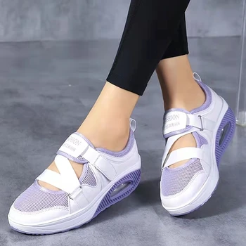 2022 Încălțăminte Confortabilă Alb Adidasi femei Vintage Plasă de Apartamente Pantofi Platforma, Pantofi Femei Zapatillas