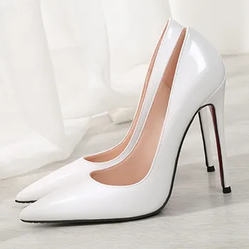 2022pumps trafzapato de tacón albe tocuri inalte profesionale OL a subliniat sexy pantofi stiletto forshallow piele singură pantofi femei