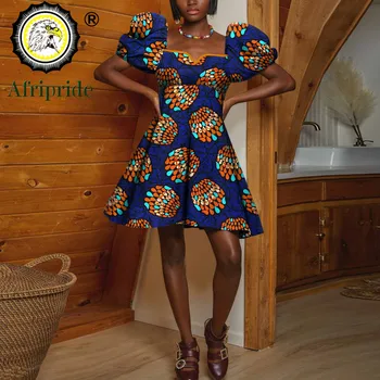 2023 din Africa Rochii pentru Femei Maneci Scurte Talie Mare Elegant Dashiki Tinuta de Imprimare de Costume de Haine A2225007