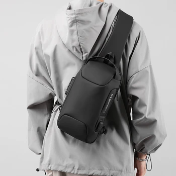 2023 Moda Piept Geanta Pentru Barbati Anti-furt cu Fermoar Impermeabil Travel Geantă de Umăr USB Multifunctionala Messenger Bag Sac de Designer