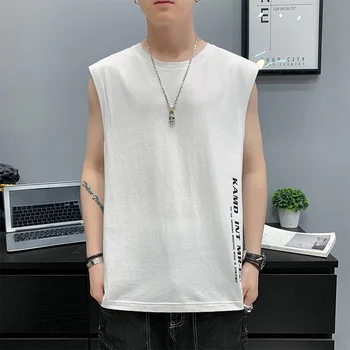 2023HOT tricou bărbați vară 2021 nou brand la modă tendință de bumbac casual jumătate cu mâneci haine largi coreean plin de compasiune
